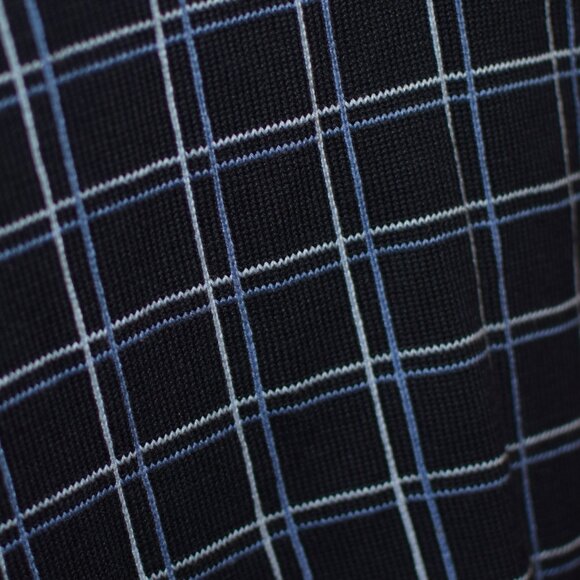 Vintage Brooks Brothers Pima 100% Cotton Blue Window Pane Plaid Sweater Vest XL - Picture 5 of 7